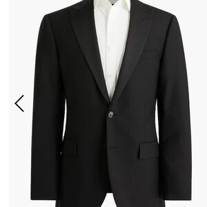 J Crew Thompson Men's Black 2 pc Single-Breasted Tuxedo Blazer and Pants